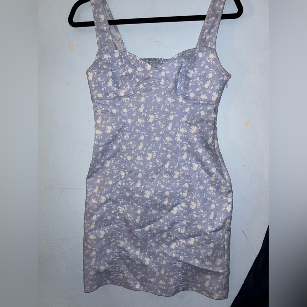Forever 21 Blue Sheath Mini Dress Sweetheart Neckline